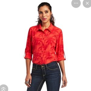 Ariat Small VentTEK Floral Button-Down Shirt